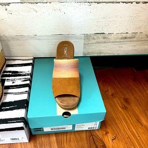 Monica Mule, Tan Multi Suede/Digital Ombre Woven